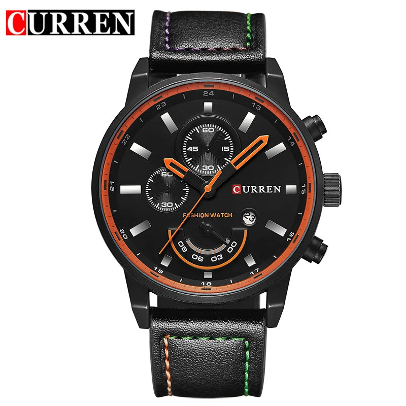 CURREN relógio de pulso masculino Quartzo-Watch, luxo