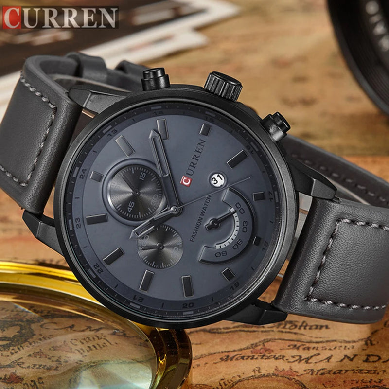 CURREN relógio de pulso masculino Quartzo-Watch, luxo